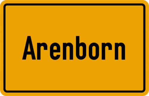 Ortsschild Arenborn