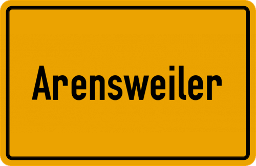 Ortsschild Arensweiler