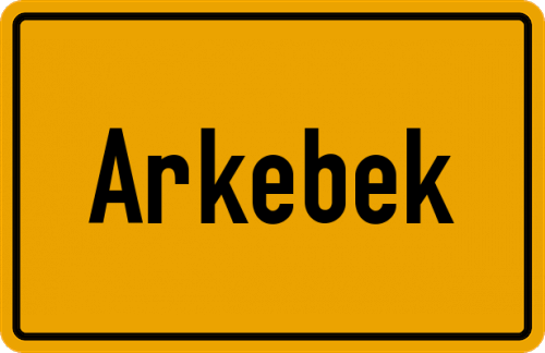 Ortsschild Arkebek