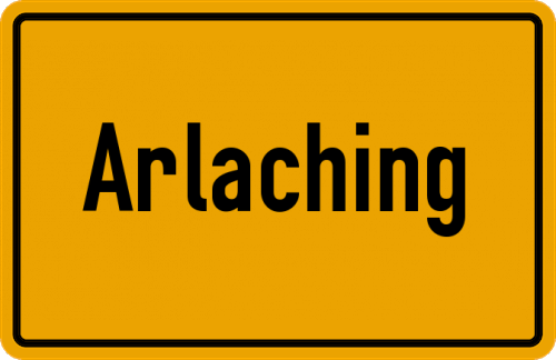 Ortsschild Arlaching, Chiemsee