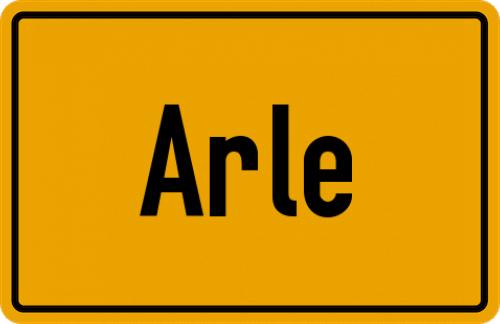 Ortsschild Arle