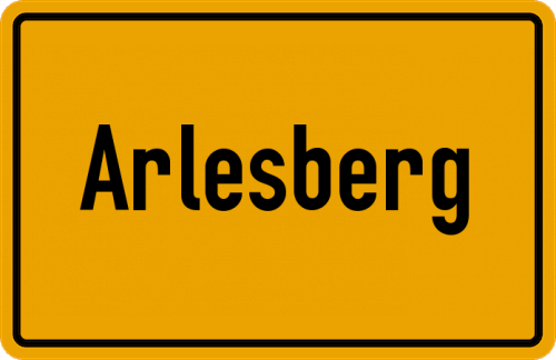 Ortsschild Arlesberg