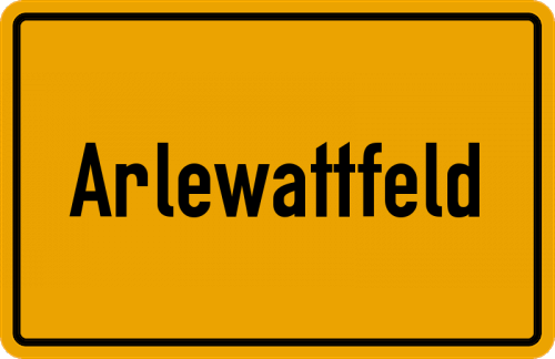 Ortsschild Arlewattfeld