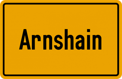 Ortsschild Arnshain
