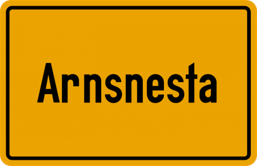 Ortsschild Arnsnesta