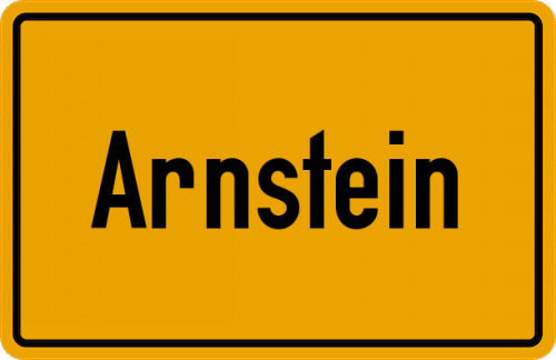 Ortsschild Arnstein, Unterfranken