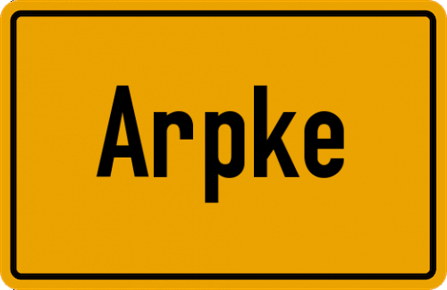 Ortsschild Arpke