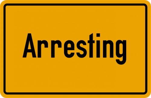 Ortsschild Arresting
