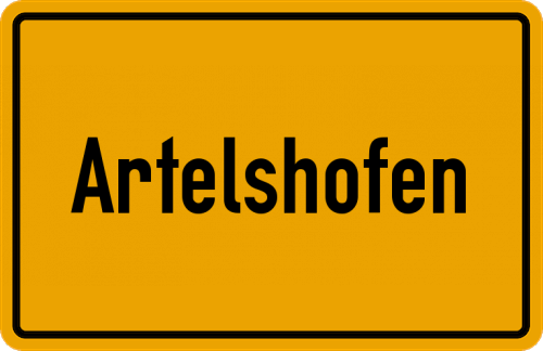 Ortsschild Artelshofen