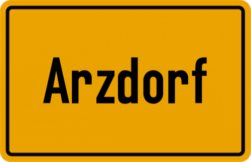 Ortsschild Arzdorf