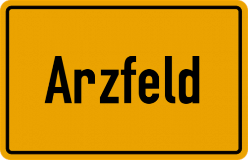 Ortsschild Arzfeld