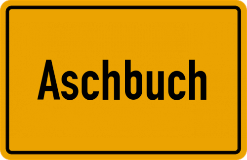 Ortsschild Aschbuch