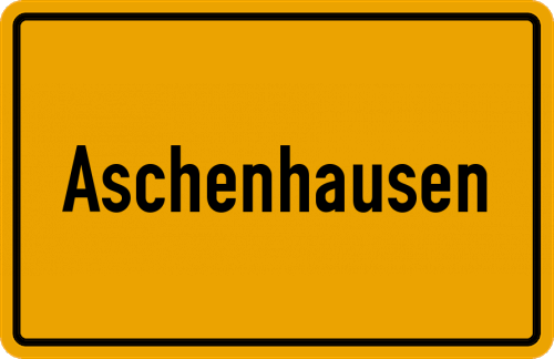 Ortsschild Aschenhausen