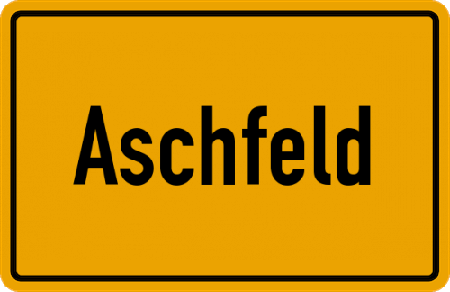Ortsschild Aschfeld