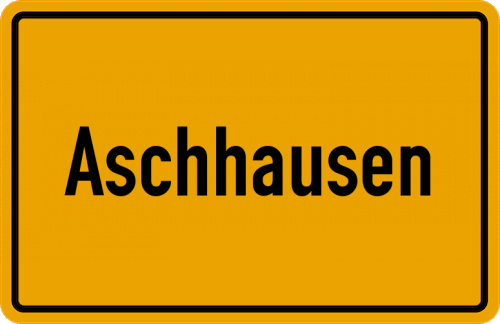Ortsschild Aschhausen