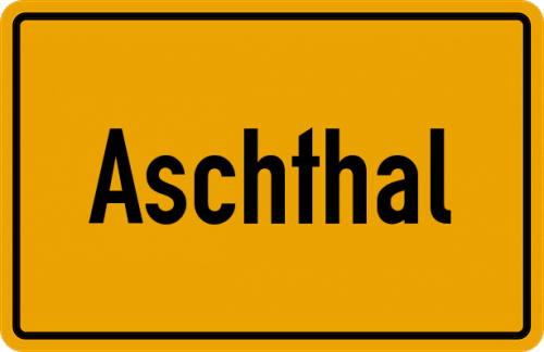 Ortsschild Aschthal