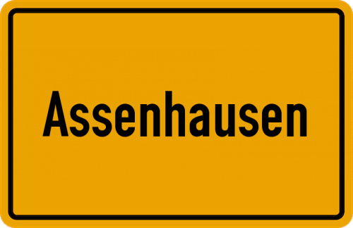Ortsschild Assenhausen