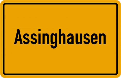 Ortsschild Assinghausen