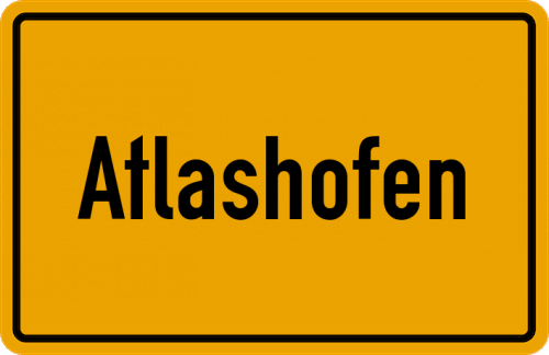 Ortsschild Atlashofen