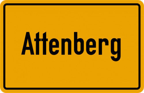 Ortsschild Attenberg