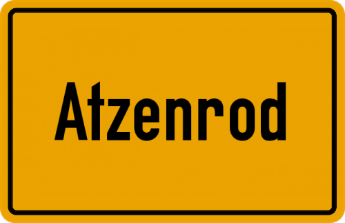 Ortsschild Atzenrod