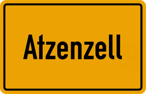 Ortsschild Atzenzell