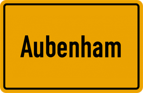Ortsschild Aubenham