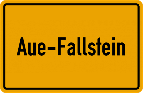 Ortsschild Aue-Fallstein
