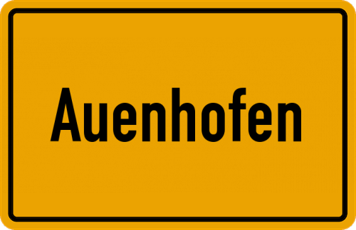 Ortsschild Auenhofen