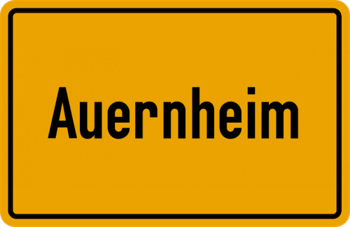 Ortsschild Auernheim, Mittelfranken