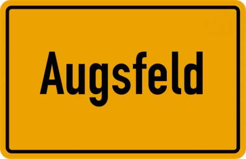Ortsschild Augsfeld