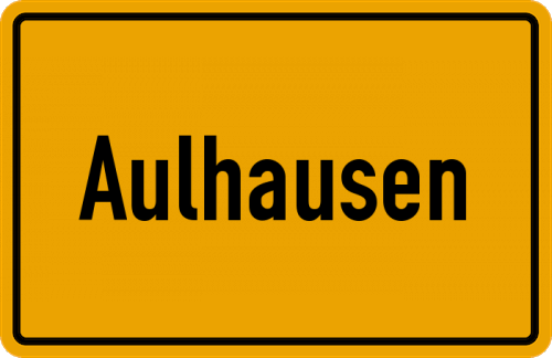 Ortsschild Aulhausen