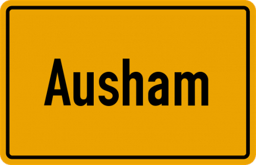 Ortsschild Ausham