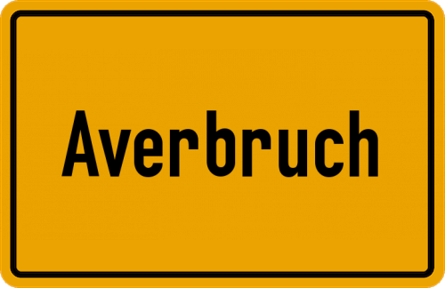 Ortsschild Averbruch