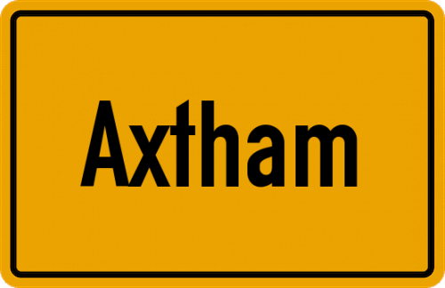 Ortsschild Axtham