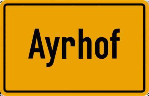 Ortsschild Ayrhof