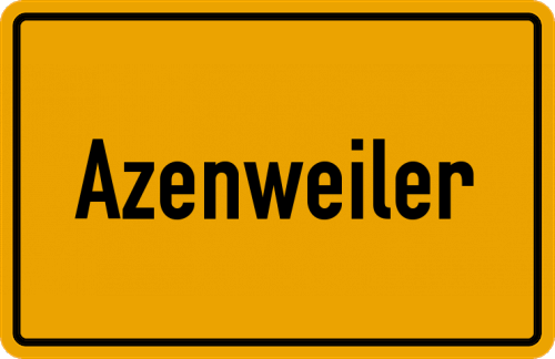 Ortsschild Azenweiler