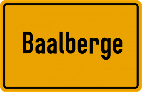 Ortsschild Baalberge