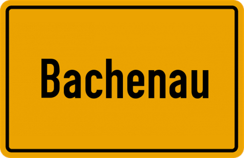 Ortsschild Bachenau