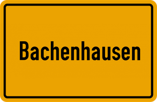 Ortsschild Bachenhausen