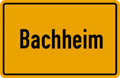 Ortsschild Bachheim