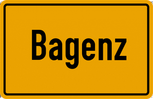 Ortsschild Bagenz