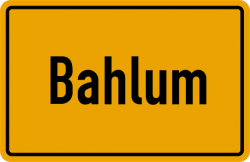 Ortsschild Bahlum
