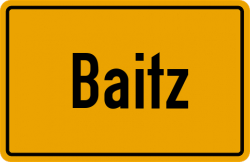 Ortsschild Baitz