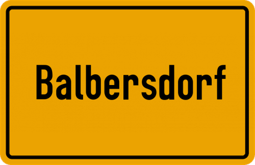 Ortsschild Balbersdorf