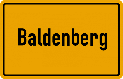 Ortsschild Baldenberg