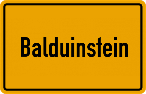 Ortsschild Balduinstein