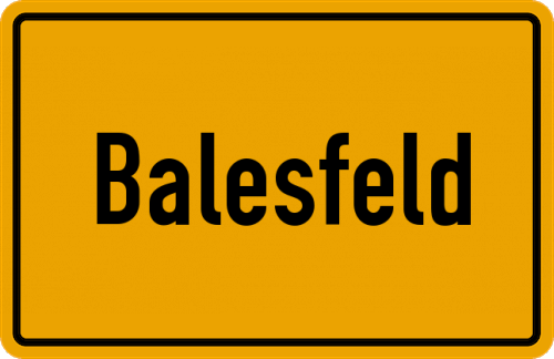 Ortsschild Balesfeld