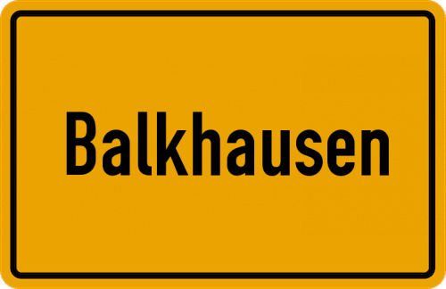 Ortsschild Balkhausen