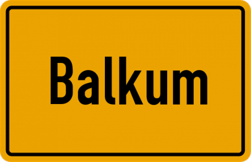 Ortsschild Balkum